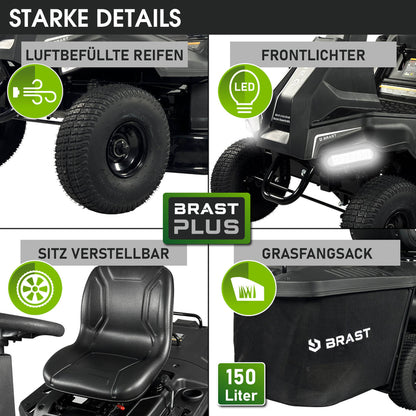 BRAST 61224 ESTART Aufsitzrasenmäher