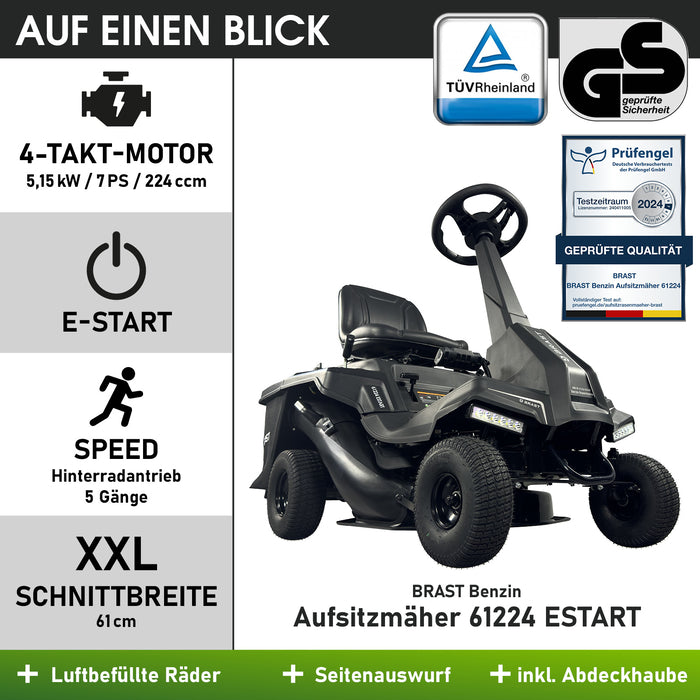 BRAST 61224 ESTART Aufsitzrasenmäher