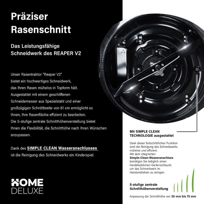 HOME DELUXE REAPER Aufsitzrasenmäher
