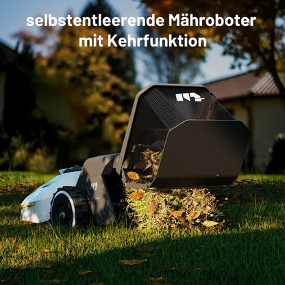 MAMMOTION YUKA 1500 Mähroboter mit Kehrmaschinen-Kit