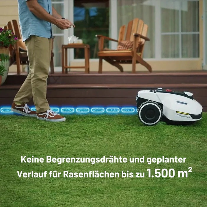MAMMOTION YUKA 1500 Mähroboter mit Kehrmaschinen-Kit